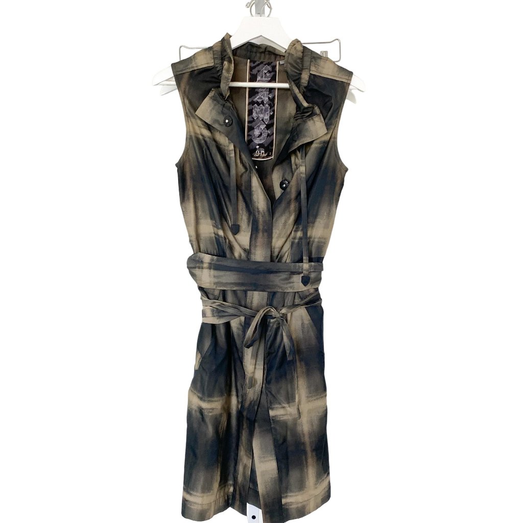 Lamb Gold Sheen Belted Dress